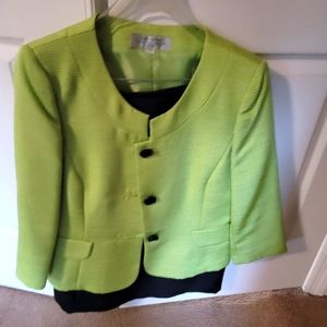 Tahari jacket size 10p lime green
